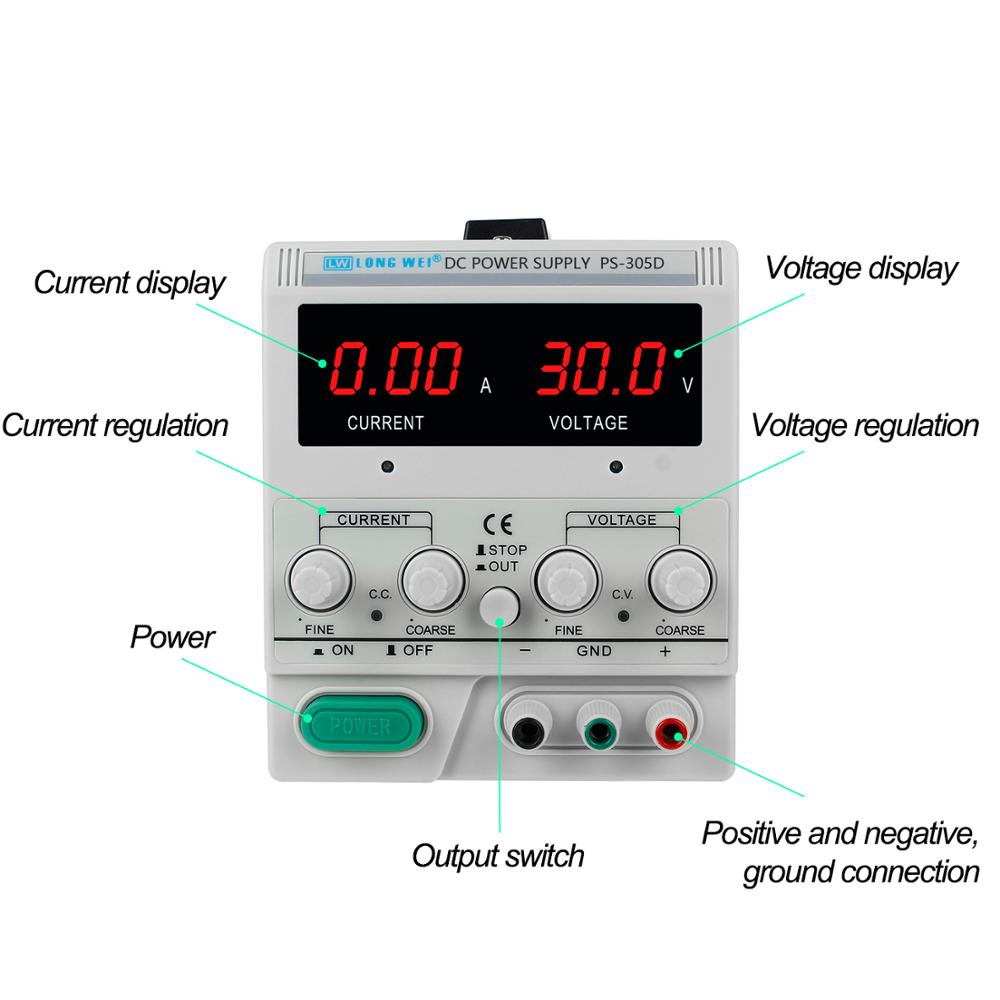 LW PS-305D 302D 303D 6402D 640 - Linear Lab Power Supply Adjustable recension och pris